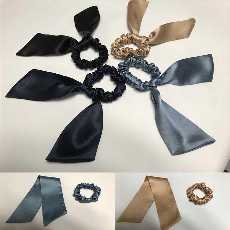 Silk Scrunchies big Bow-SilkHome - Offical